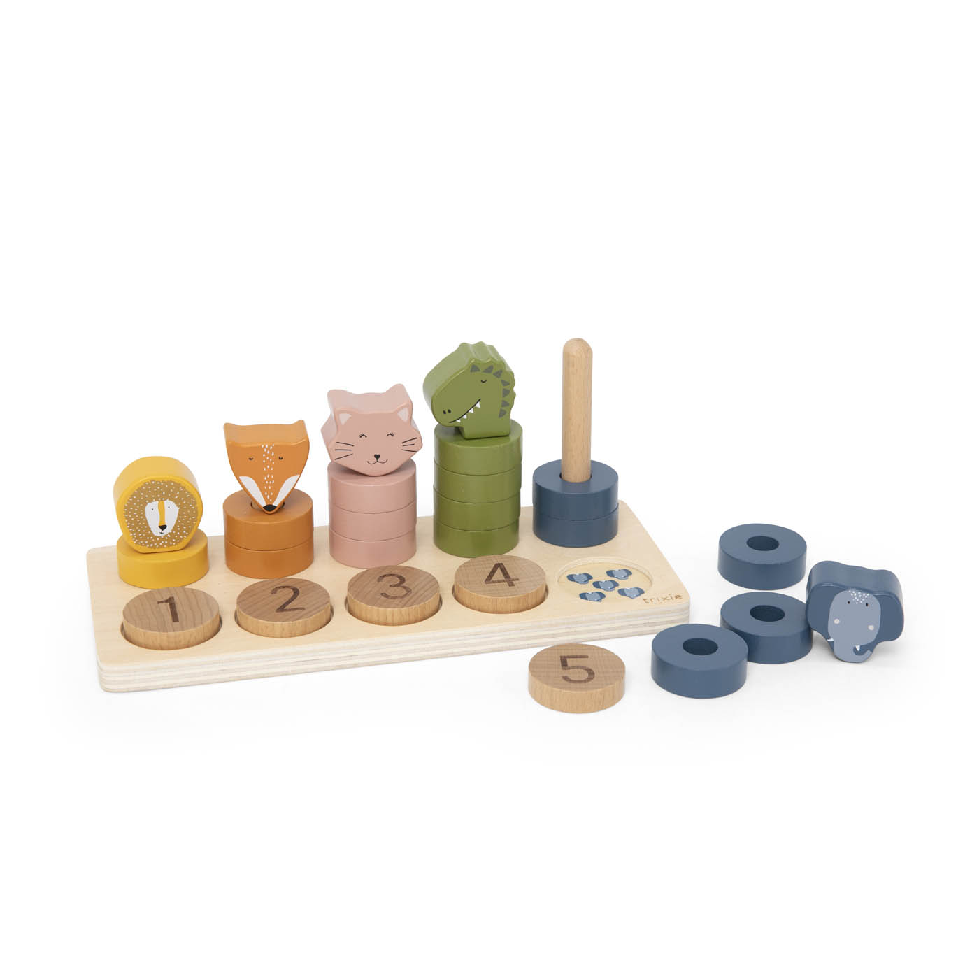 Puzzle à chiffres 1-5 en bois